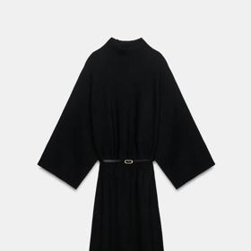 Úpletové šaty s páskem, Zara, 1 199 Kč
